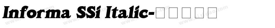Informa SSi Italic字体转换